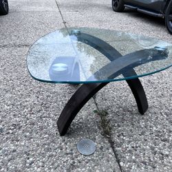 Glass coffee table