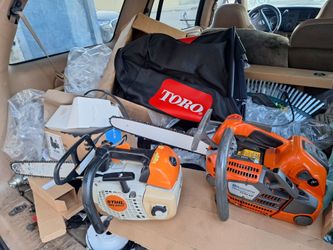 Chainsaw stihl ms201tc and husvarna t540xp