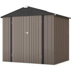 🔥Brand new in box 🔥6 ft. W x 8 ft. D Outdoor Storage Metal Shed Lockable Metal Garden Shed for Backyard Outdoor 245 sq. ft.  💰200$