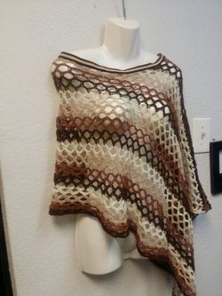 Earth tone poncho