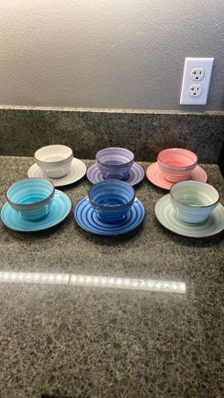 Salamis ceramic dessert plates with bowls