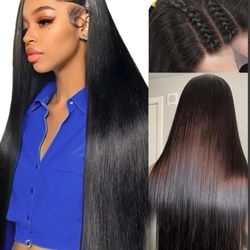 Peluca Pelo Lacio Negro 30” Nueva 