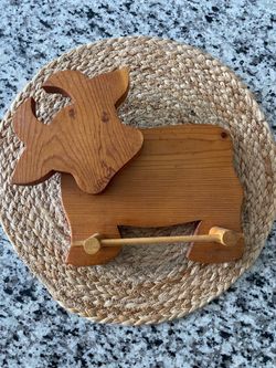 Wooden Cow Towel Holder