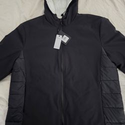 Bugatchi Reversible Bomber Jacket with Hood