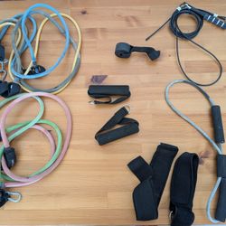 Assorted Resistance Bands And Other Equipment