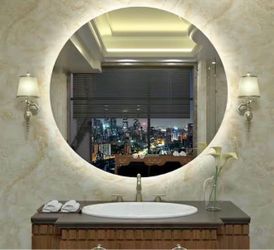 32x32” Round Backlit LED Bathroom Wall Mirror