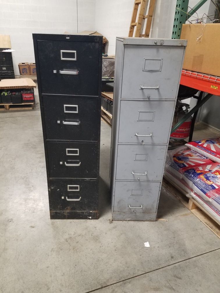 2 Four Drawer Filing Cabinets