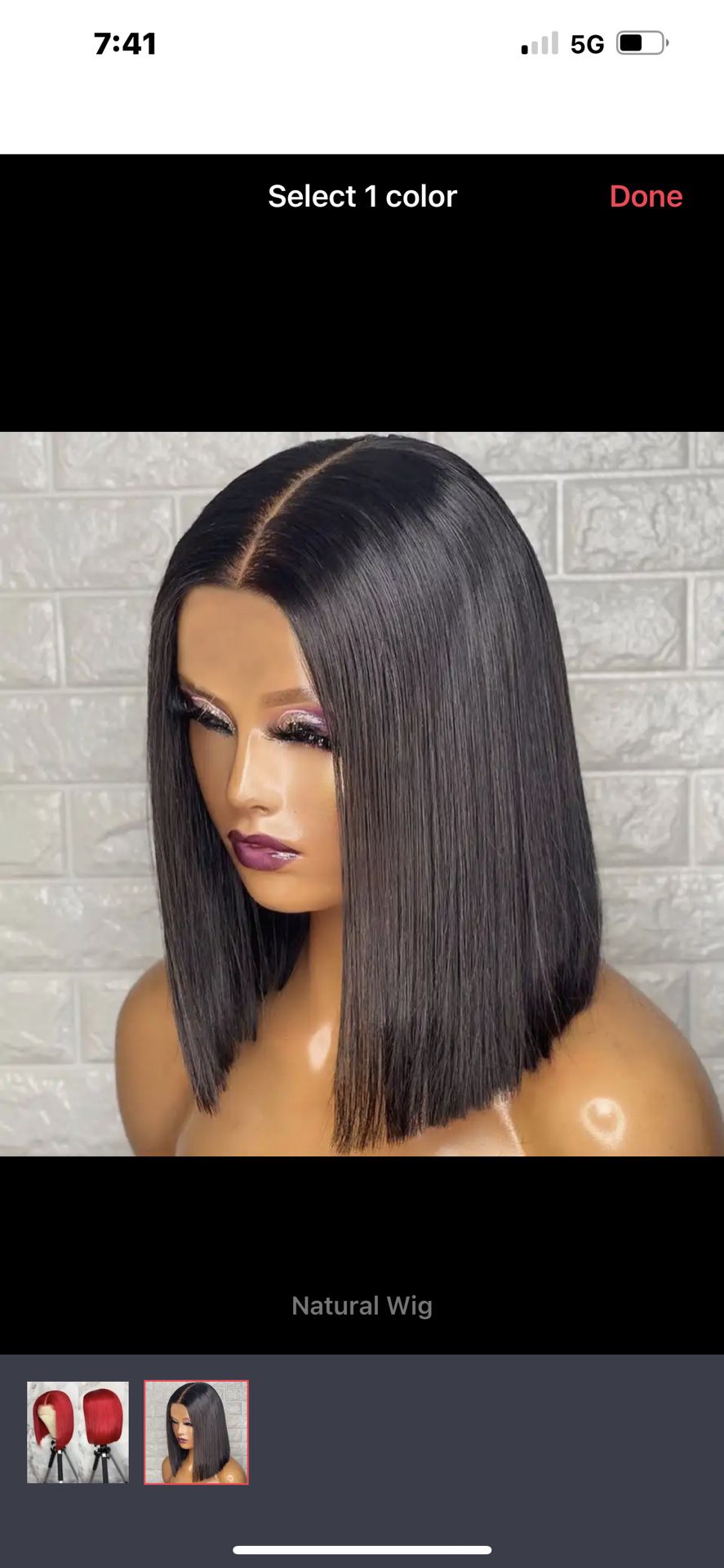 13x4x1  Lace Front 10in Bob Wig