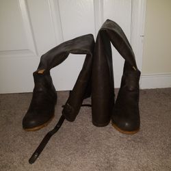 Rubber Hip Boots Waders Unknown Size 9 Heavy Worn