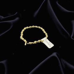 14K YELLOW GOLD LEAF STYLE BRACELET 