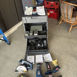 Ryobi Tool Box And Tools