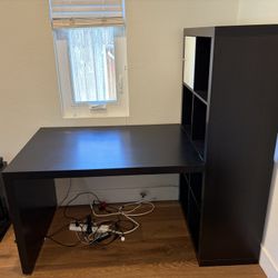 IKEA Kallax Desk With Shelving Unit 