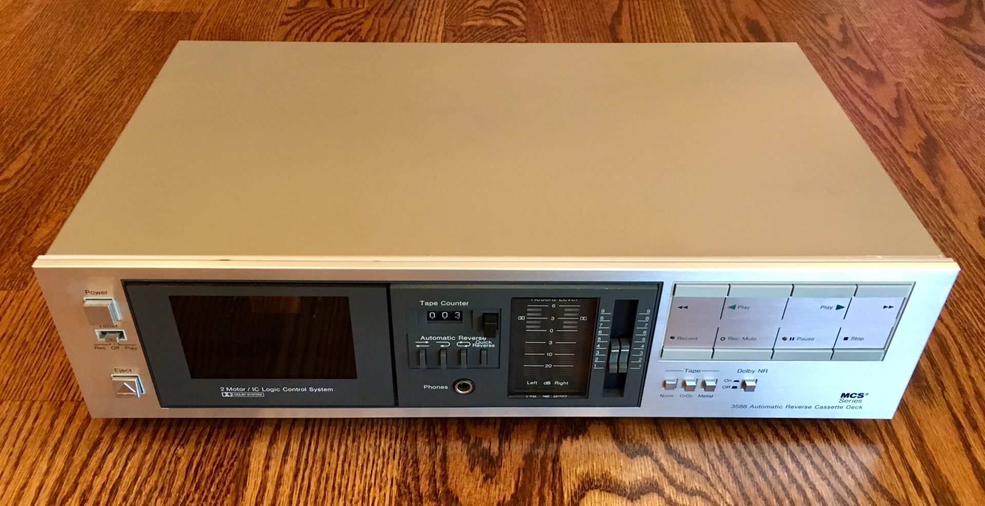 MCS Series Stereo Cassette Tape Deck Model 3588
