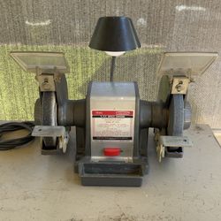 Vintage Craftsman  8” Bench Block Grinder 3/4HP and Quench Tray 