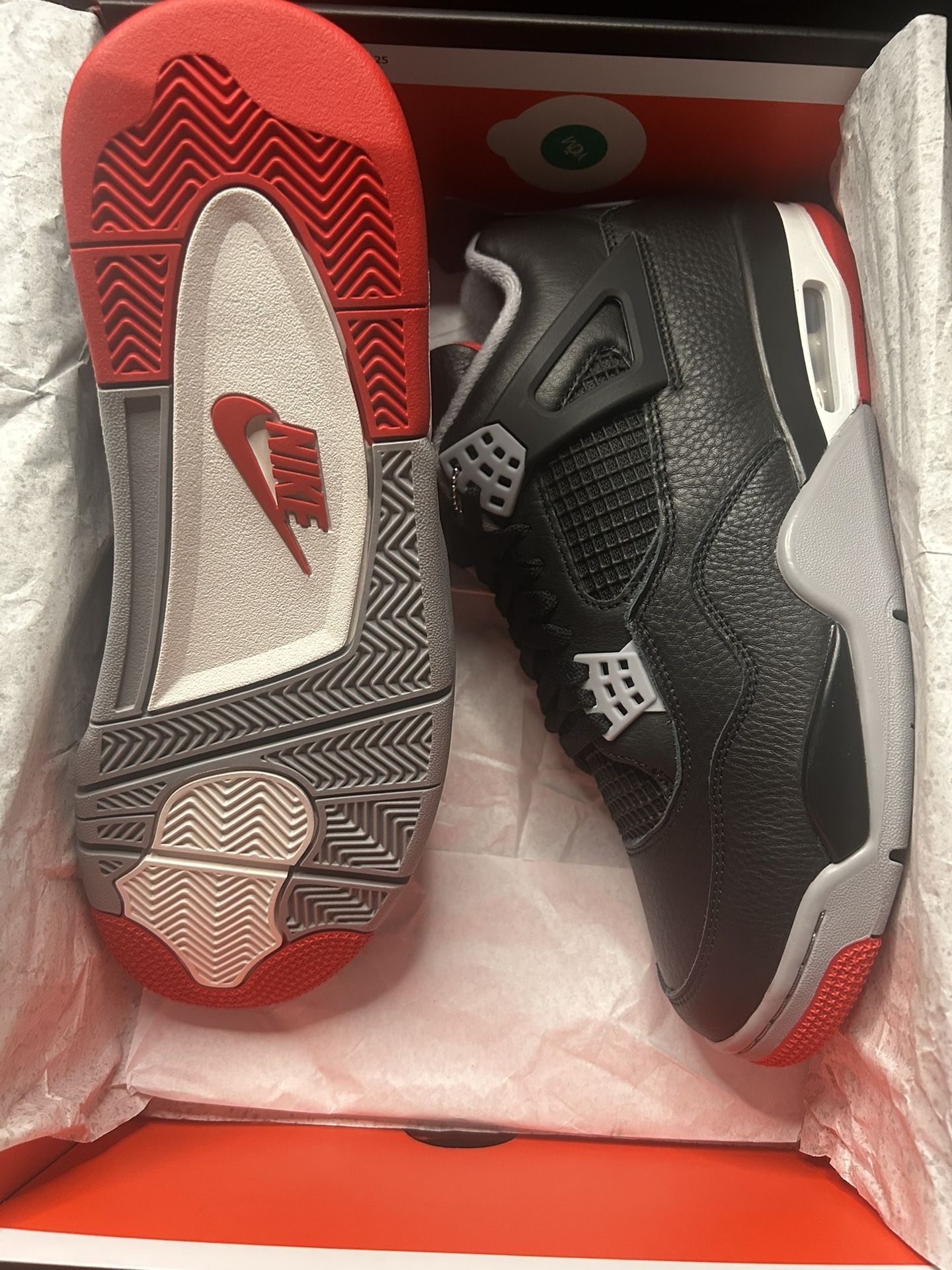 Jordan 4 Bred Reimagined Size 10.5 New