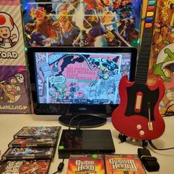 PS2 Wired Guitar Hero 3 Legends Of Rock World Tour Video Games 