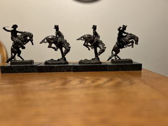Andrea By Salek Cowboy Horse Decor Book Ends