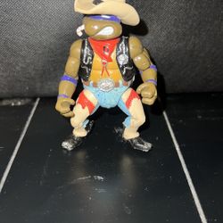 Vintage TMNT Cowboy Don Teenage Mutant Ninja Turtle Donatello Action Figure 1992