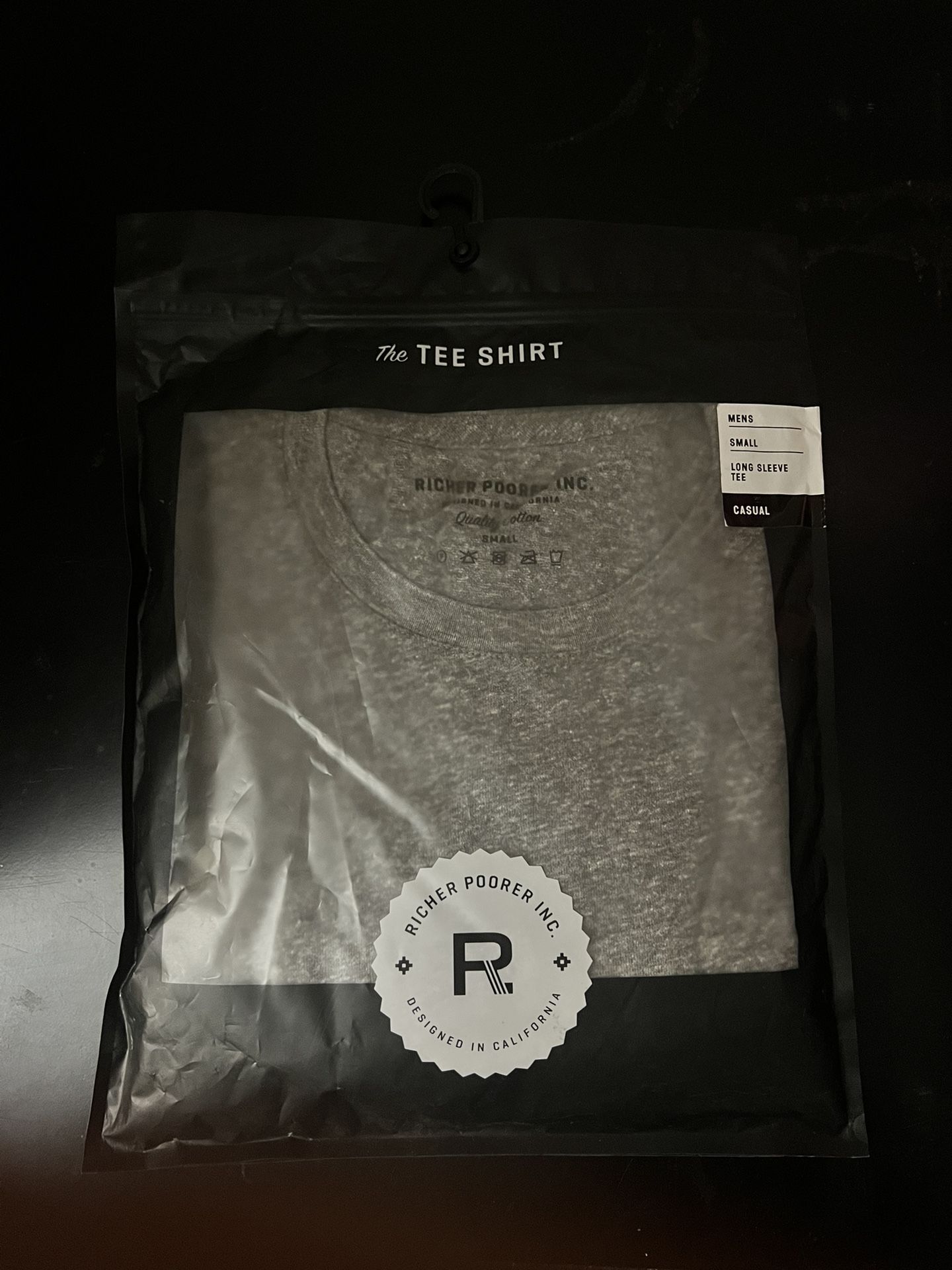 Richer Poorer - Grey Pocket Long-sleeve