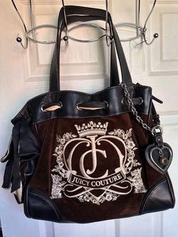 Juicy Couture Brown Velour Daydreamer Tote Bag