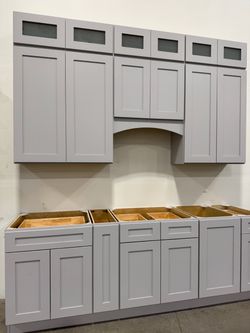 Light Grey Shaker Kitchen Cabinets Available