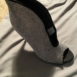 Black Sparkle Heels