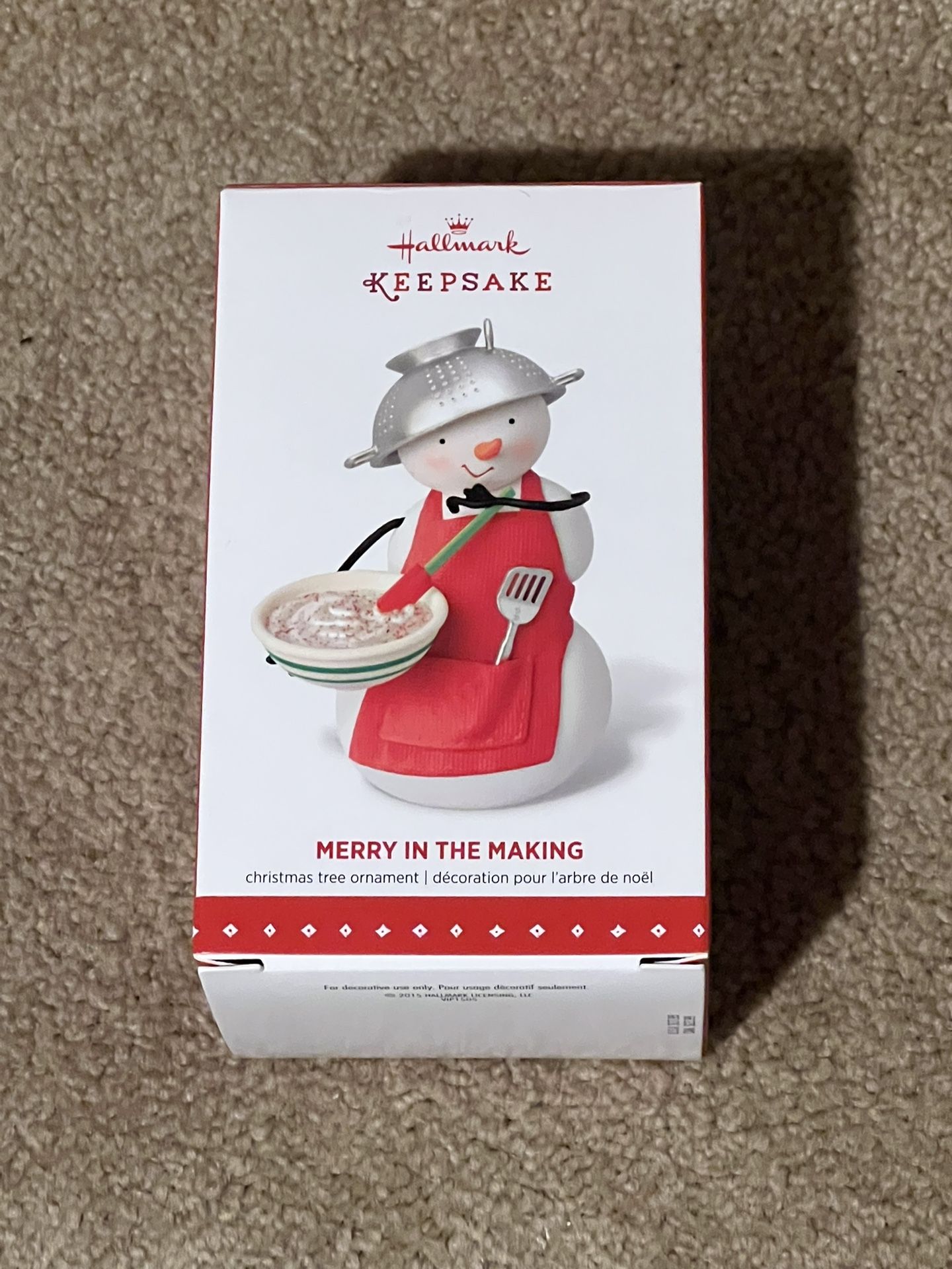 Hallmark Keepsake Merry In The Making Kitchen Cooking Snowman Ornament 2015