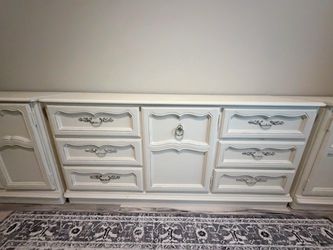 3-Piece Vintage French Provincial Dresser & Storage Cabinet Set – Custom Refinished