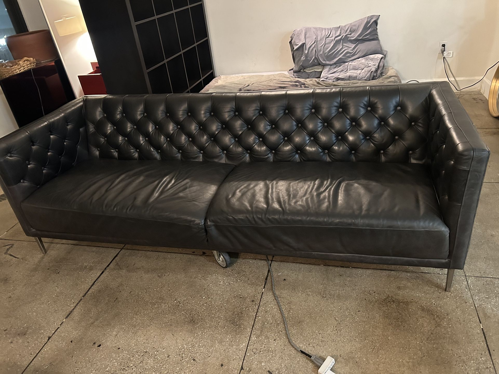 Large CB2 Leather Sofa/couch