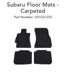 Subaru OEM FLOOR MATS Outback 