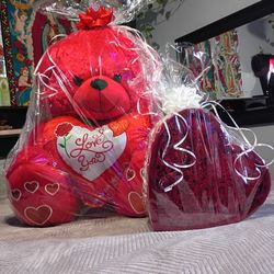 Valentine's.     Bear.  And. Roses.    