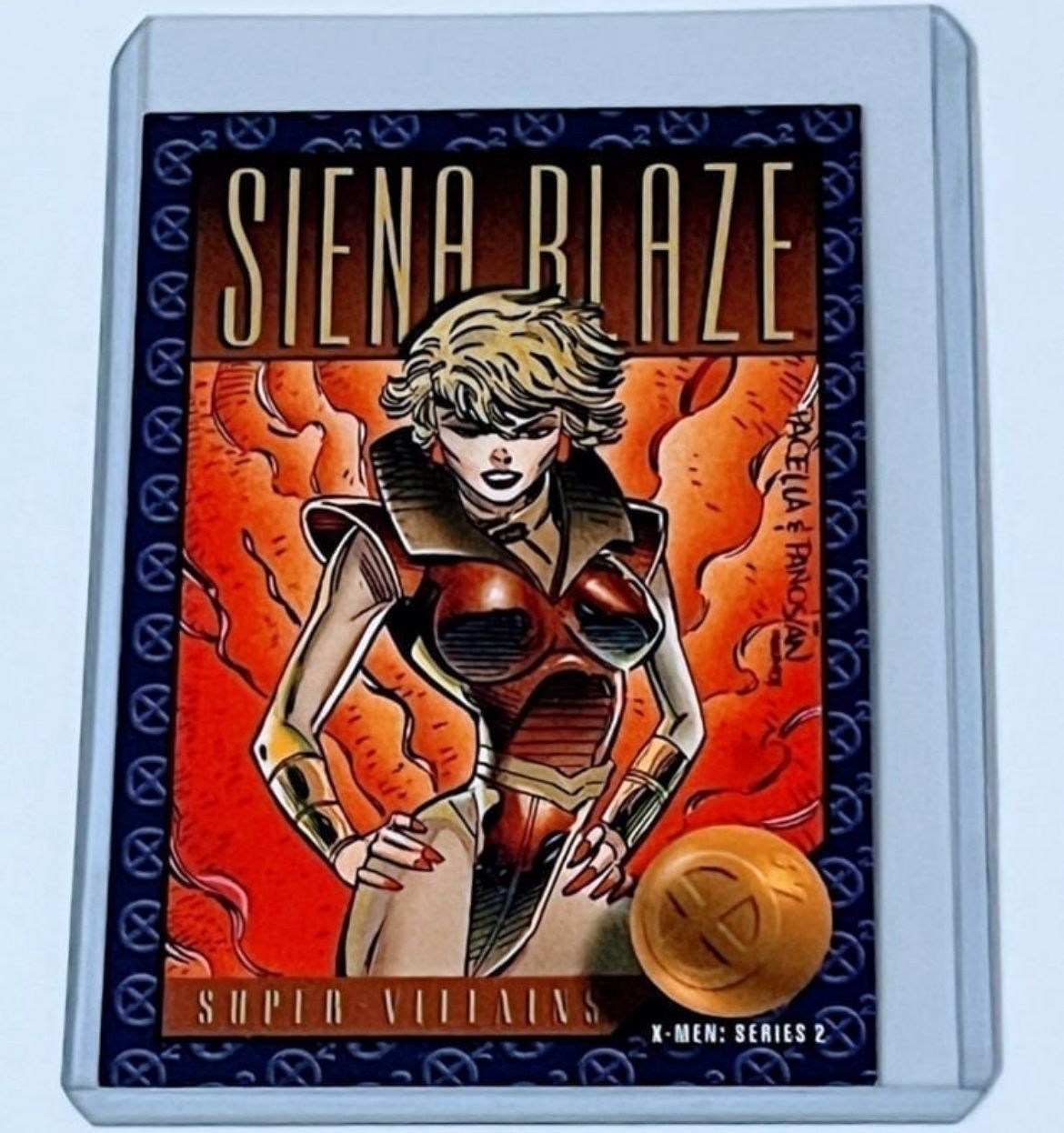 1993 SKYBOX MARVEL X-MEN CARD - XAVIER'S FILES - SIENA BLAZE #77