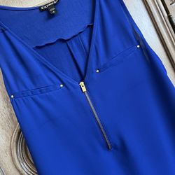 EXPRESS- Like New “Blue” Women’s Sleeveless Top, Size Small