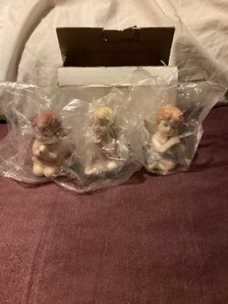 Vintage Homco #1430 Heavenly Cherub Angels set of 3