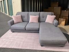 Cod delivery NEW Grey designer modern plush Sectional