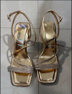 ALDO  gold stiletto sandals