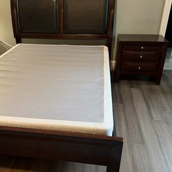 Queen bed frame with box springs