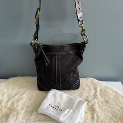 Coach Vintage Soho Slim Signature Logo Shoulder Bag with Dust Bag