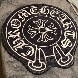 Chrome Hearts Black White Custom Logo Pattern Floor Mat for Any Room