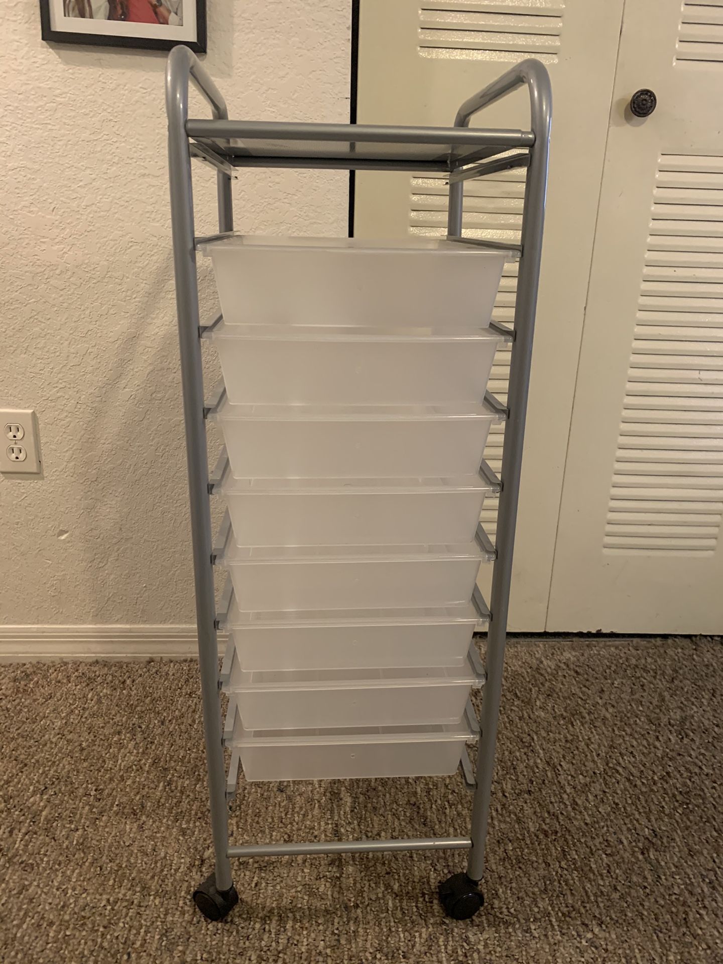 8 Drawer Rolling Storage Cart