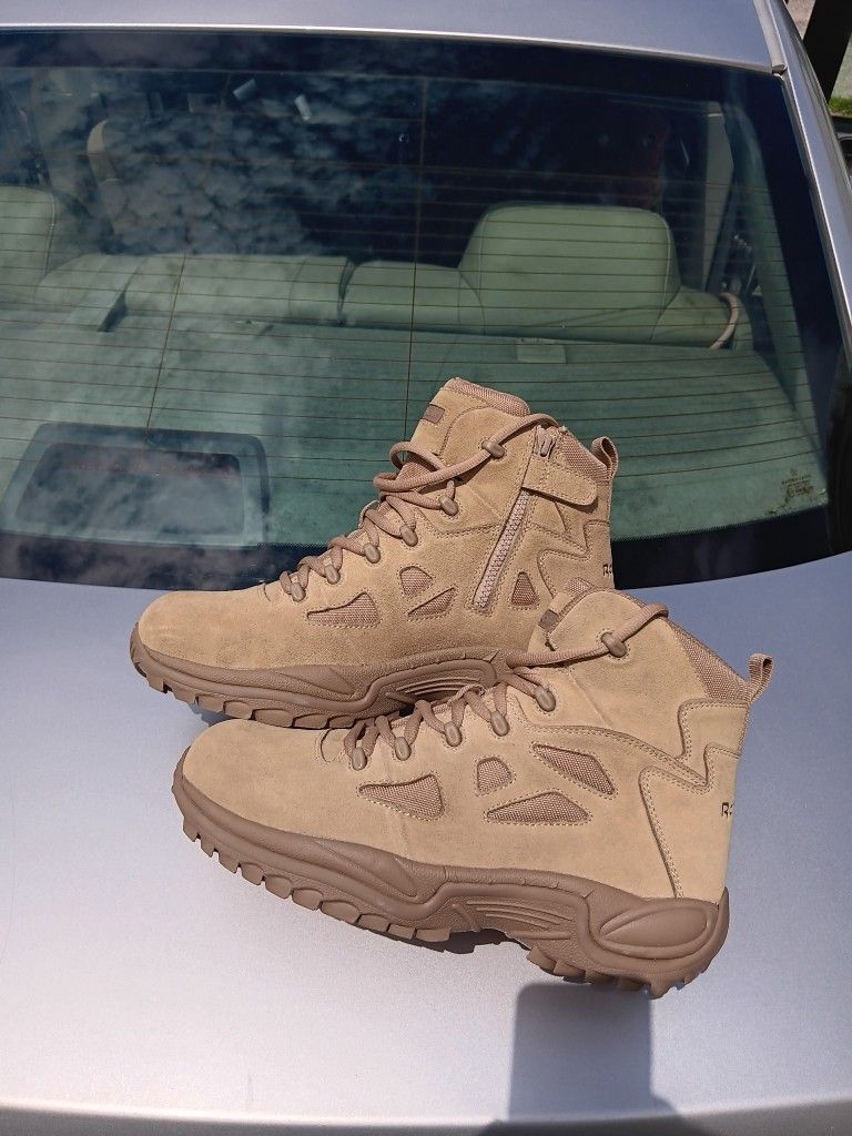 Reebok 6" Stealth Boot with Side Zipper Toe brand new