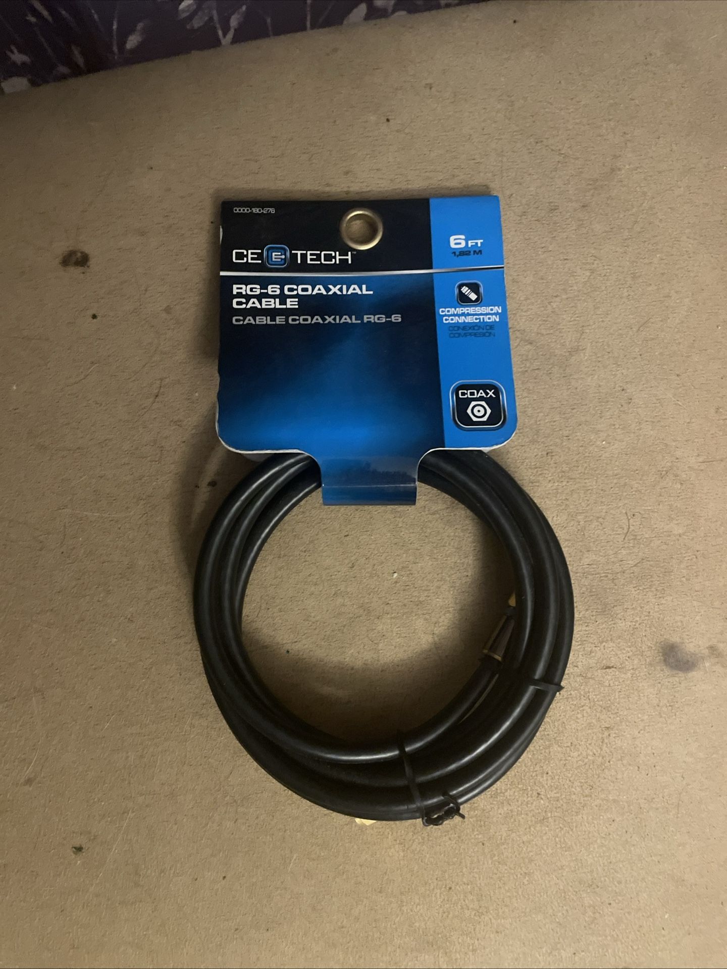 Cable Coaxial RG-6 6 Feet Brand New