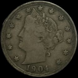 1904 Liberty Nickel With “Cents”
