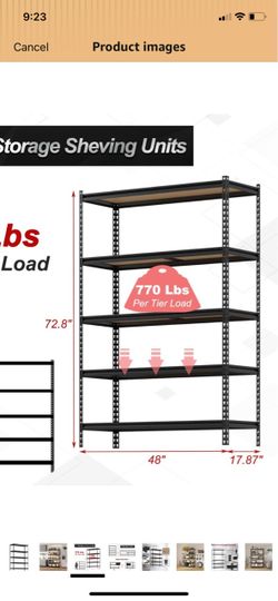 Free shelving - incomplete- pieces missing