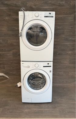 LG washer and electric dryer laundry set