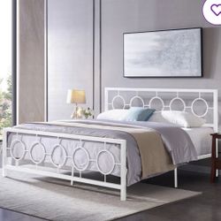 Mid century Modern King Bed Frame- NEW In Box!