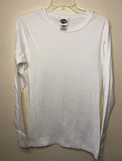 Vintage Harley Davidson Men's Long Sleeve Shirt Size XL blank white tee  