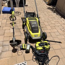 Lawn mower, Weed Trimmer & Power Washer