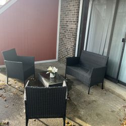 Patio furniture set.