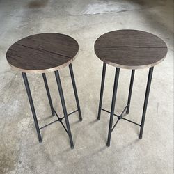 Pair Side Tables Plant Stands Like New